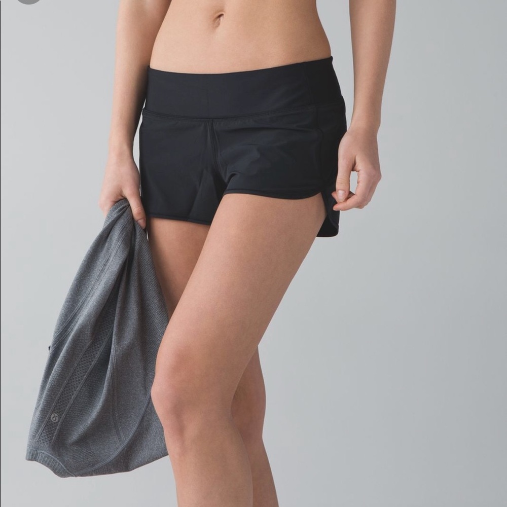 Lululemon black speed shorts